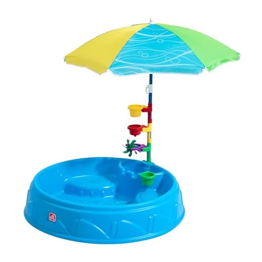 Step2 Play & Shade Pool for Toddlers | Plastic Kids Outdoor Pool, Multicolor