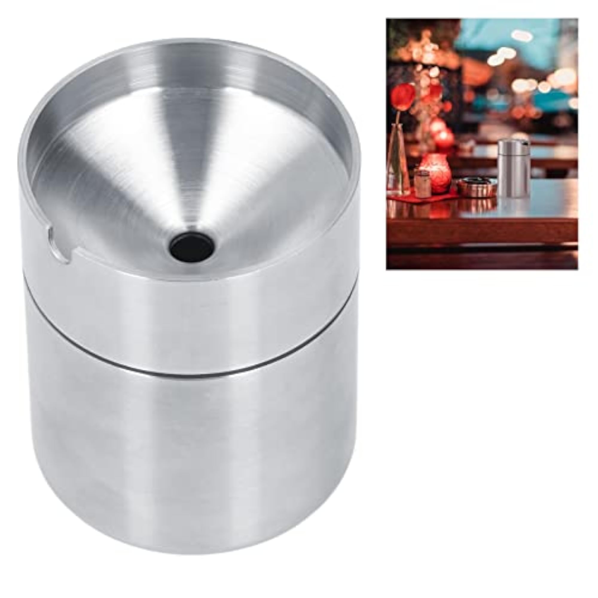 304 Stainless Steel Smokeless Ashtray for Outdoor Use