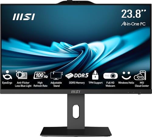 MSI PRO AP242P - PC de escritorio todo en uno de 14 m, pantalla FHD IPS de 23.8 pulgadas, Intel Core i7-14700, Barebone