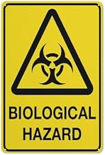 Biological Hazard Sign, Durable Metal & UV-Protected - Fit Laboratory, Hospital Lab, Veterinary Clinic, Research Facility, Rust-Free & Weatherproof 12""x8""