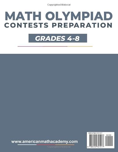 Math Olympiad Contests Preparation Grades 4-8: Amc-8, Mathcounts, Mathcon,& Math Leagues #TOP26