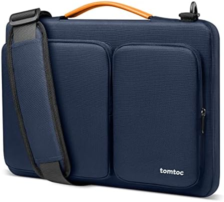 tomtoc Torba na laptopa, torba na ramię do laptop HP / Lenovo / ASUS/Dell/ Acer, 17,3 MSI, laptop gamingowy 17,3", biznesowa torba na ramię, pasuje do laptopów o przekątnej ekranu 15,6-17 cali