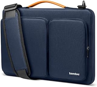 tomtoc Torba na laptopa, torba na ramię do laptop HP / Lenovo / ASUS/Dell/ Acer, 17,3 MSI, laptop gamingowy 17,3", biznesowa torba na ramię, pasuje do laptopów o przekątnej ekranu 15,6-17 cali