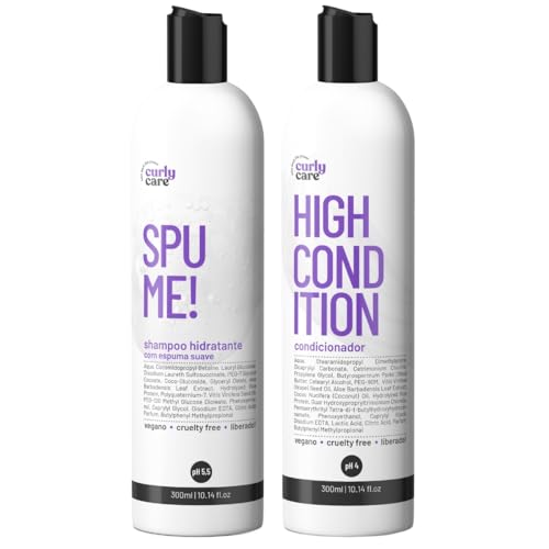 Kit Curly Care Shampoo Spume E Condicionador High Condition Limpeza Hidratação Vegano 300ml