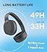 Edifier W820NB Plus Hybrid Active Noise Cancelling Headphones - LDAC Codec - Hi-Res Audio - Fast Charge - Over Ear Bluetooth V5.2 Headphones for Travel, Flight, Train, and Commute- Gray