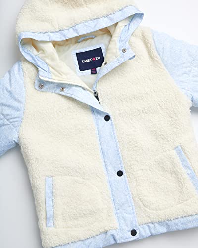 Limited Too Girls' Coat - Sherpa Lined Fleece Sweatshirt Jacket (7-16), Size 14-16, Denim #TOP2