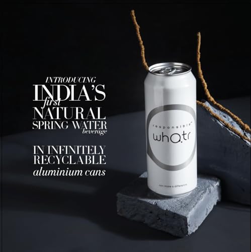 Image of RESPONSIBLE WHATR - Spring Water 250 ml (Pack of 12) | Still Mineral Water in Aluminium Can | 100% Recyclable Eco-Friendly Packaging | Smooth Taste with Added Minerals (Calcium, Magnesium, Chloride)
