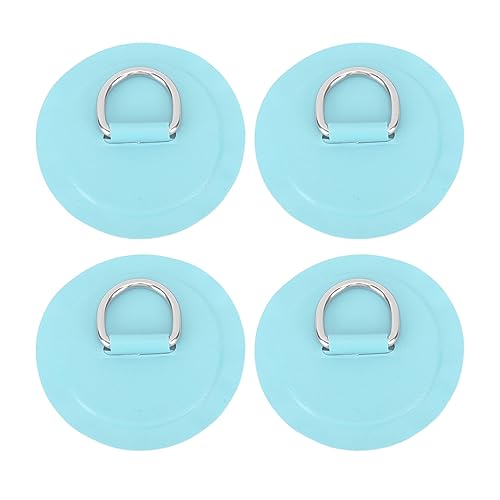 Niiyen 4PCS D Rings Patch PVC D Rings Pad Round D Rings Mat Colorful Boat Accessory for Inflatable Boat Surfboard Stand Up Paddle Board(Mint Green)