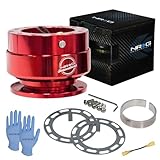 [日本語取り付けガイド/追加配線ケーブル・手袋付き] NRG クイックリリースキット Gen 2.0 SRK-200 クイックリリース ステアリング ボス 着脱 カーカスタム 防犯 盗難防止 車 カスタマイズ Quick Release 正規輸入品 (レッド)