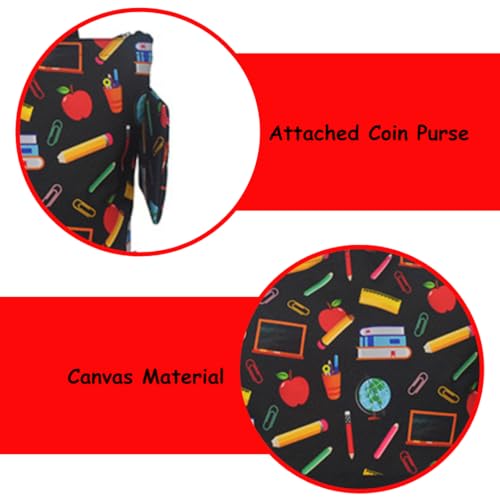 Image of NGIL Medium Top Zipper Closure Canvas Tote Bag with Attached Matching Coin Purse For Moms and Nurses