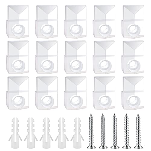 Image of N A 30 Pack Mirror Holder Clips Glass Retainer Clips Kit Mirror Hanging Kit Mirror Hanging Hardware with Screw,Mirror Hanging kit with Screws and Fixed Mirror Box Door (Classic Style)