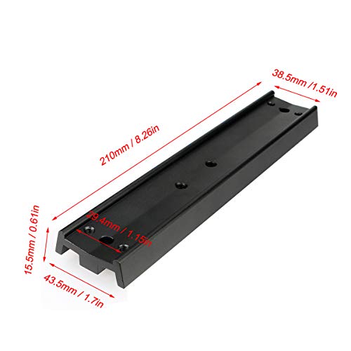 Svbony 8.26" Dovetail Mounting Plate, 210mm Universal Dovetail Metal Rails Telescope Accessories for OTA Equatorial Tripod - Image 4
