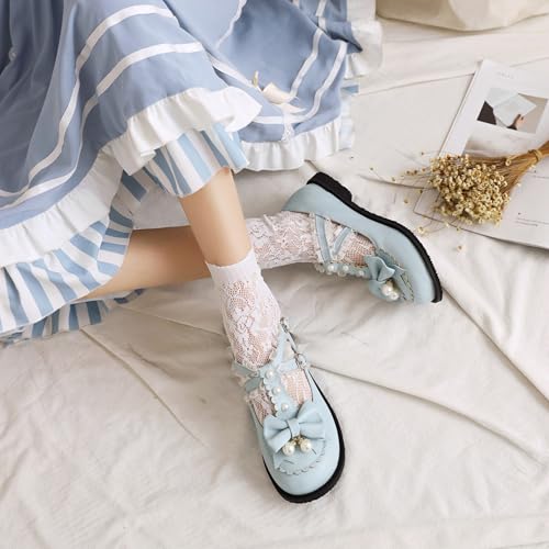 Bow Mary Jane Flat Girls Round Toe Shoes3