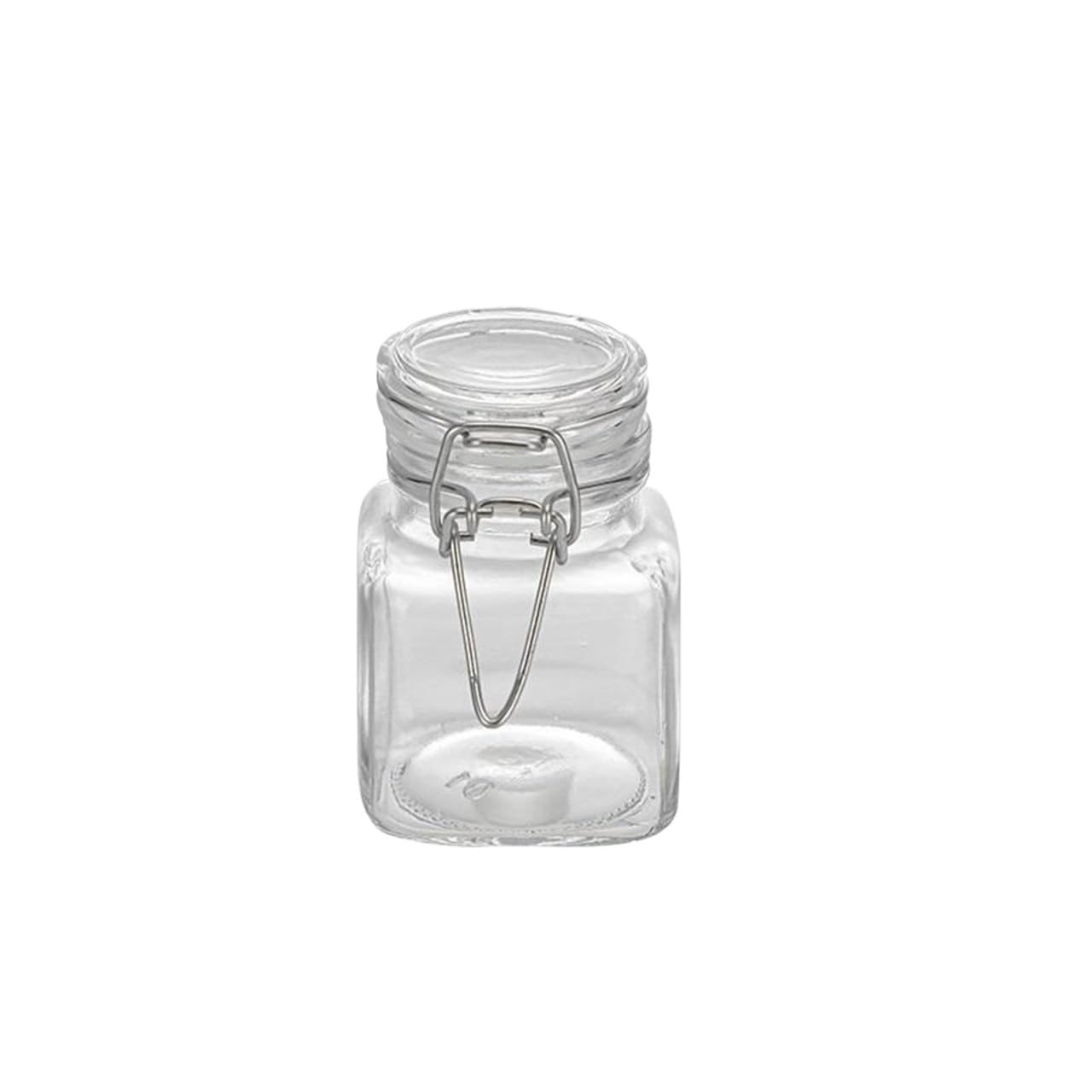 ZNJAMN 2pcs Glass Bottle Sealed Jar For Kitchen Food Pickle Fruit Canned Transparent Big Mouth Jam Storage Household for Pickling(100ML)