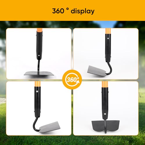 Garden Hoe Tool .for Weeding with Long Fiberglass Handle 57 Inches,Heavy Duty Hoe Garden Tool, - Image 4