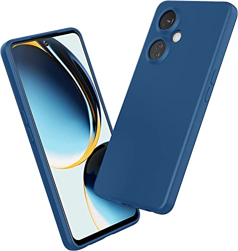 Image of DIZORO Microfiber Candy Case Compatible for Oneplus Nord CE3 Lite 5G Smooth Touch Cushion Liquid Soft Silicone Gel Rubber Phone Cases Non-Slip Full Body Protective Shockproof Back Cover - Blue