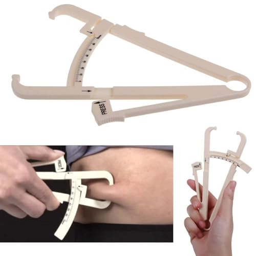 Body Fat Caliper Measuring Device, Portable Skinfold Fat Tester f...