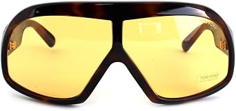 Tom Ford CASSIUS FT 0965 Dark Havana/Light Brown Yellow 78/4/125 unisex Sunglasses