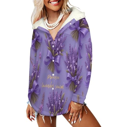 Veste polaire femme lavande contre le froid hivernal avec ce sweatshirt thermique