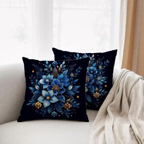 Housse de coussin 26x26inch rétro floral imperméable Lejnlnng - 3