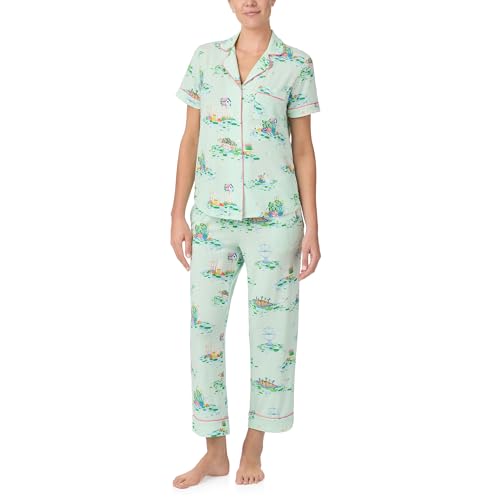 Image of kate spade new york Short Sleeve Cropped Pant PJ Set