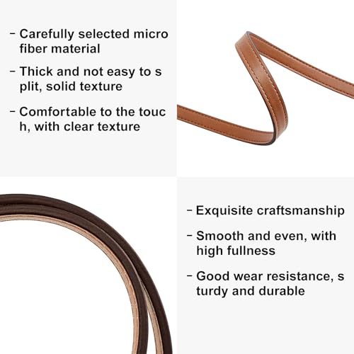 Image of Jiesinlov 2 Pcs Bag Microfiber Leather Strap Replacement Shoulder Straps for Mollie 25 Tote Handbag(Brown)