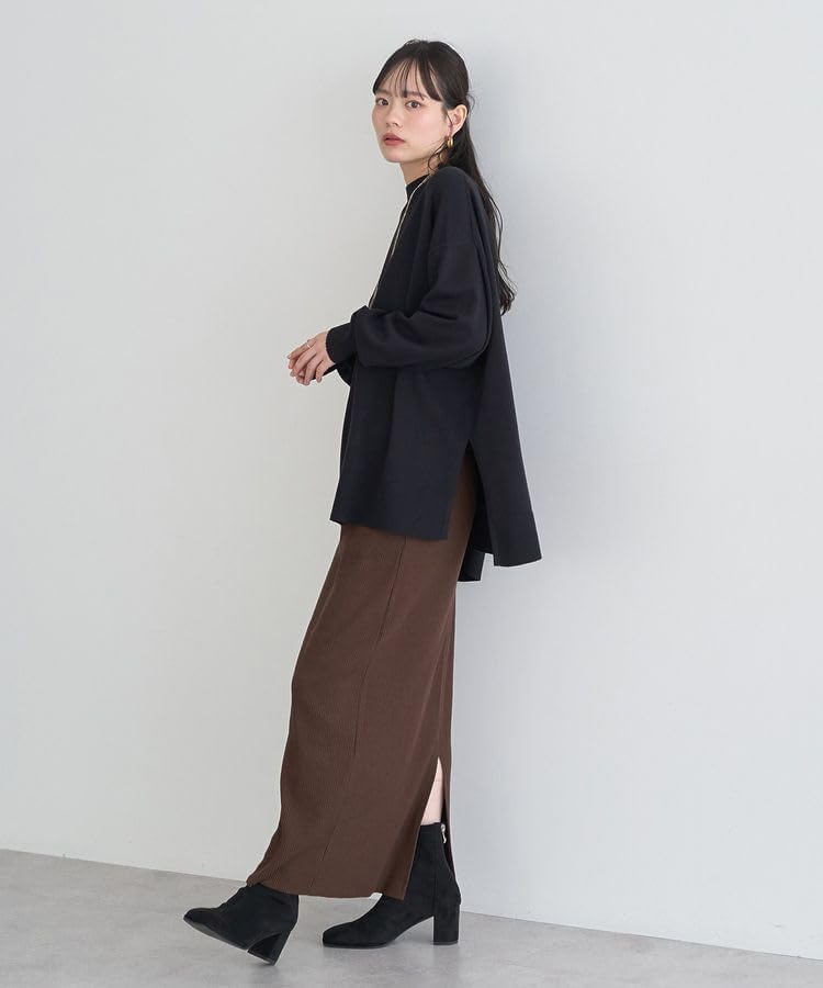 選べる丈ハイネックニット ブラック F-S