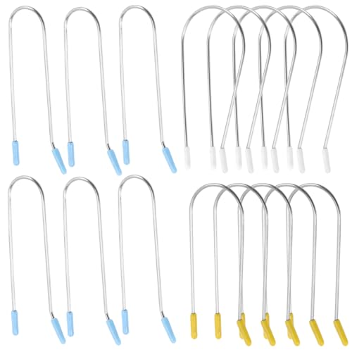 Gogogmee 48 Pièces Pinces de Rechange pour Bigoudis Électriques en Acier Inoxydable, Clips Chauffants U 1,9 CM 2,54 CM 3,81 CM, Lot de 48 Pièces, Maintien pour Coiffage Rapide à Domicile