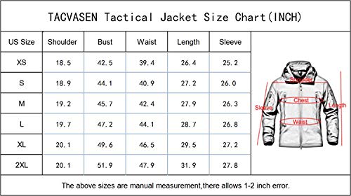 TACVASEN Men's Special Ops Military Tactical Soft Shell Jacket Coat