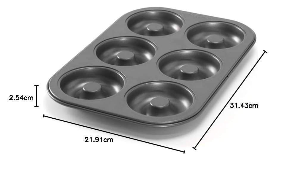 Nordic Ware 30042 - Padella per ciambelle, in acciaio al carbonio, antiaderente