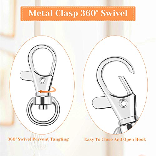 Anezus 100Pcs Key Chain Clip Hooks Swivel Lanyard Snap Hook Keychain Hooks for Lanyard Key Rings Crafting