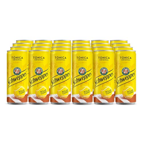 Schweppes Tónica Original, Bebida Refrescante - Lata, Pack 24 x 33 cl