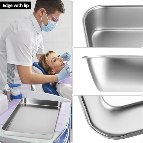 Plateau médical en acier inoxydable QWORK indispensable pour instruments - 4