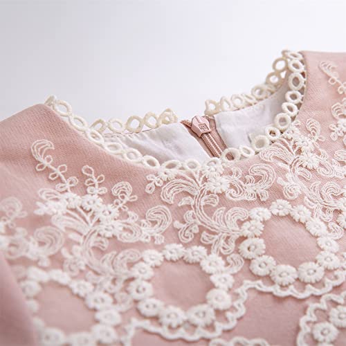 Pettigirl Girl Vintage Winter Pink Ruffle Lace Casual Clothes Toddler Lovely Wedding Birthday Boutique Dresses3
