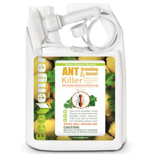 Image of EcoVenger Ant Killer & Nest Treatment (32 OZ), Fast Kills House Ants, Fire Ants, Lasting Repellency, Safe for Children & Pets
