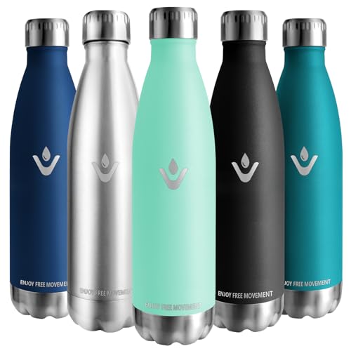 Vikaster Garrafa termica, 750ml Botella agua acero inoxidable, Mantener 12H Caliente/24 Frío, Termo Sin BPA, Botella termica Niños, Adultos, Deporte, Oficina, Exteriores