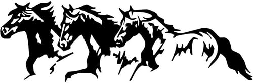 Calcomanía autoadhesiva de caballos corriendo negros, gran promoción de moda para automóvil, autoadhesiva, impermeable, decoración