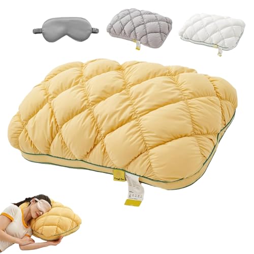 Almohada de piña, almohada ergonómica suave para soporte de cuello y hombros, ideal para personas que duermen de lado, espalda y boca abajo