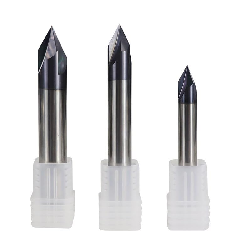 Frez fazowania z węglika spiekanego do gratowania krawędzi V Grove Router Bit 3 flety CNC End Mill,12xP12x75Lx120d