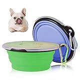 Die Haustierschale kann verwendet werden, um Wasser, Hundefutter, Snacks usw. aufzunehmen, und kann als Frisbee verwendet werden, wenn sie vollständig gefaltet ist. Ich denke, jeder spielt gerne Frisbee mit seinem Hund.