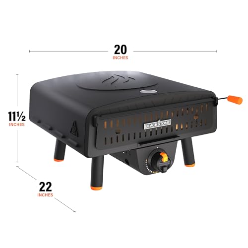 Blackstone 2379 Tabletop Pizza Oven with 13” Rotating Pizza Stone, Black