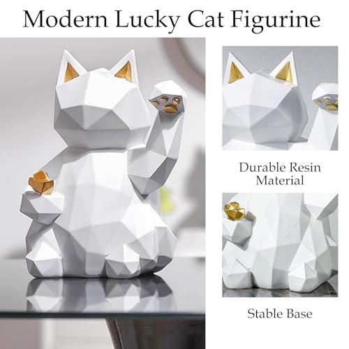 Figura Decorativa Gato de la Suerte Geométrico 4x5x6 miniatura 4
