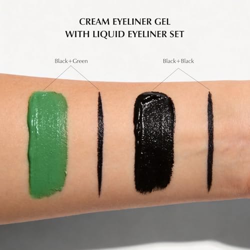 Set de Gel Eyeliner negro impermeable y lápiz líquido mate miniatura 6