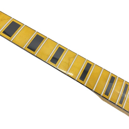 Manche guitare érable à grande tête et incrustations de blocs noirs