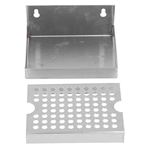 Wandmontierter Edelstahl-Grill, Bierabtropfschale Im Lieferumfang Enthalten, Manuelle Entleerung, Wein, Kaffeefarbe, Edelstahl 304, 15,4 X 11,2 X 6,7 Cm