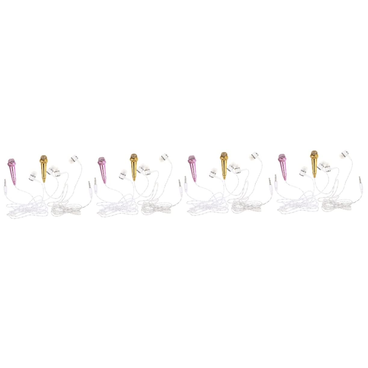 Milisten 8piezas Mini Micrófono Portátil para Teléfono Móvil Micrófono Compacto para Grabación Karaoke y Streaming Compatible Dispositivos Móviles y Pc Brillantes