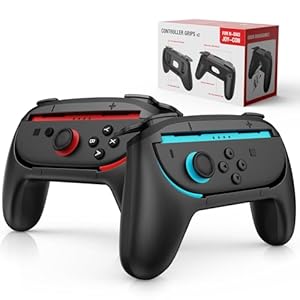 Lmcpa Joy-Con Grips for Nintendo Switch 2 (2025), Ergonomic Anti-Slip Handle Kit Accessories for Switch New Gen 2025 Joy Cons Controller, 2 Pack (Black)