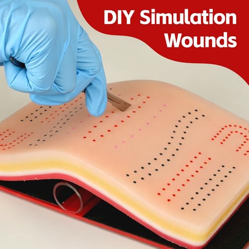 Image of Medarchitect DIY Suture Practice Pad, Marked Suture Pad with Sturdy 5 Layers and Tensioned Arch System for DIY Wounds for Medical and Veterinary Students