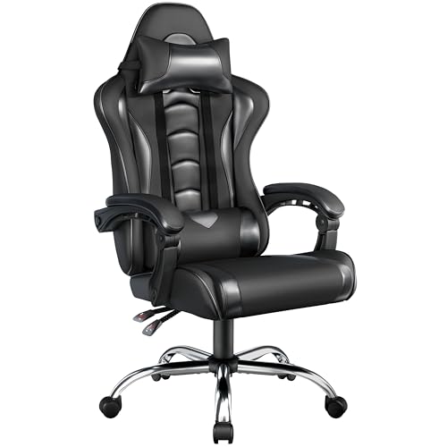 Struttura Resistente: Rivestita in similcuoio facile da pulire, questa sedia da gaming combina metallo e pannello in legno robusto. Il cilindro a gas conforme SGS offre stabilità e supporto fino a 136 kg, adatta all'uso quotidiano