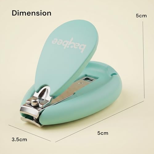 Image of Baybee Baby Nail Clipper with Skin Guard, Safety Nails Cutter for New Born Babies Infant, Manicure Pedicure Care | Baby Nail Cutter Clipper Care | Nails Clipper for New Born Baby (Pack of 2)